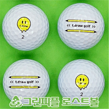 티 드로우(t-draw) 고반발 화이트 2피스 A급 로스트볼 16개