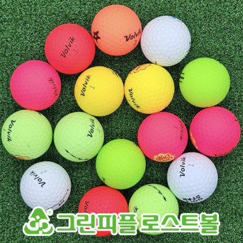 볼빅 2p&3p 무광 컬러혼합 A급 로스트볼 16개
