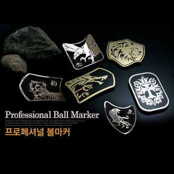 프로페셔널 퍼팅라인 동물문양 볼마커 필드용품