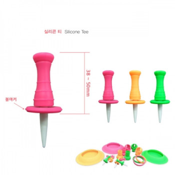 버디79 다기능 3color 높이조절 실리콘 골프티(롱티+볼마커) 필드용품